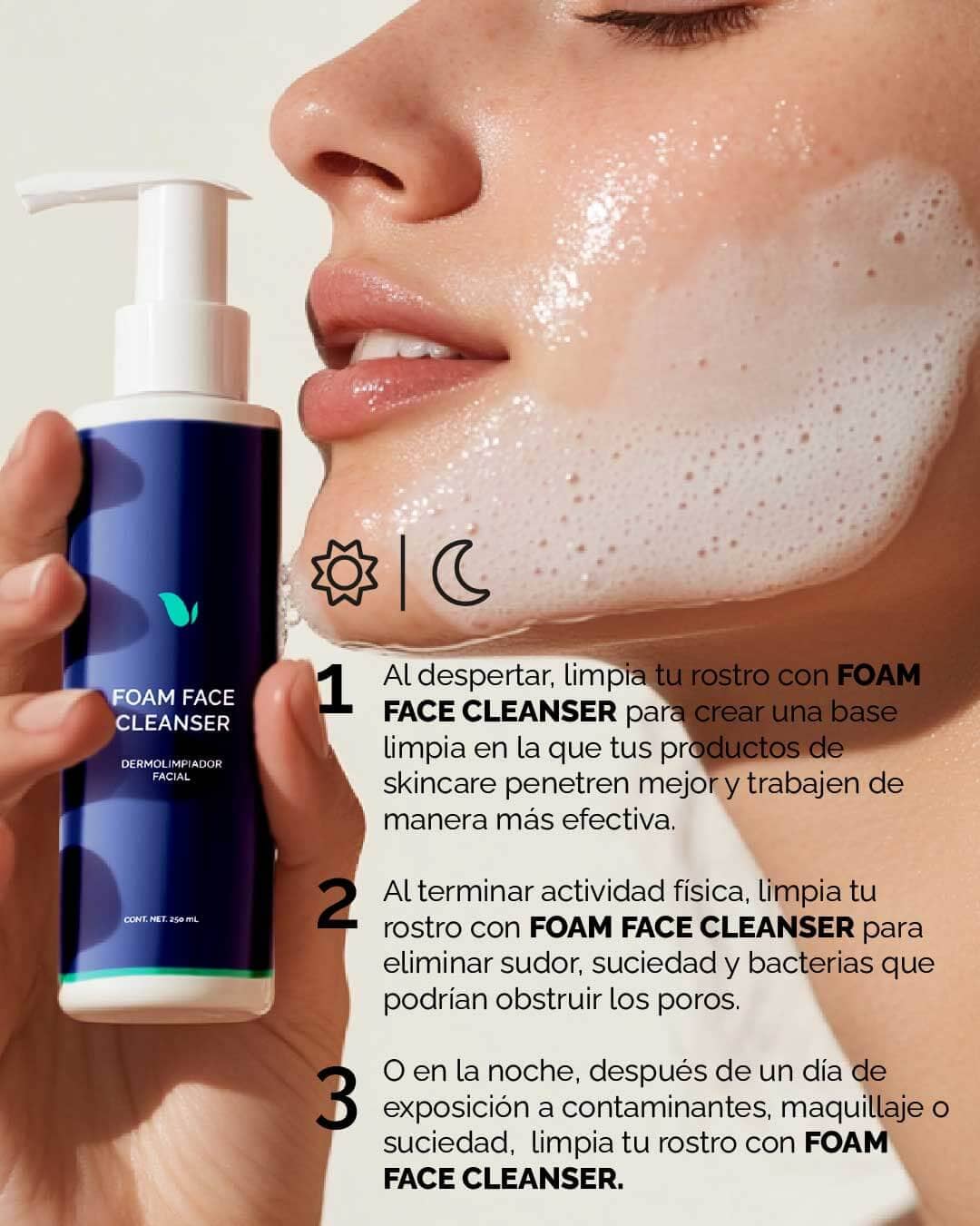 FOAM FACE CLEANSER Dermolimpiador Facial