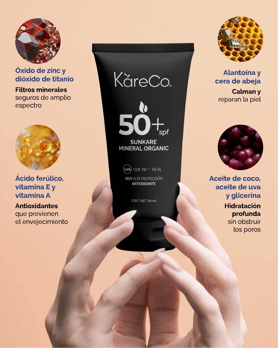 SUNKARE MINERAL & ORGANIC Protector solar FPS 50+