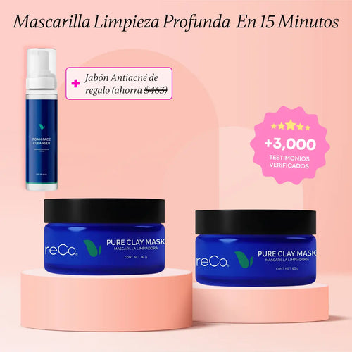 Clay Mask Kit 3 Meses + Jabón Antiacné