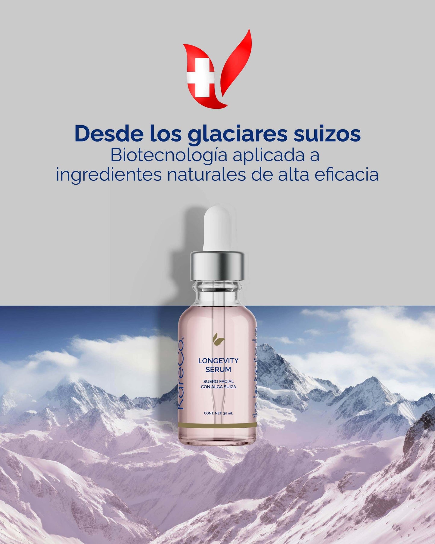 Longevity Serum: Suero facial con Alga Suiza