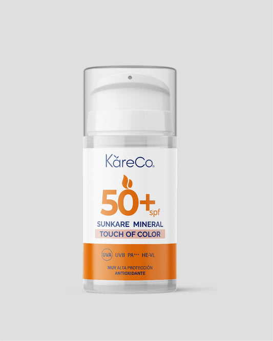 Sunkare Mineral Touch Of Color: Protector solar facial unificador FPS 50+