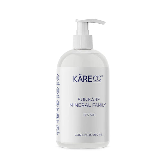 Protector Solar Sunkare Mineral Family - FPS 50+, filtro mineral ,para toda la familia,  antioxidante, que hidrata y no irrita la piel. 