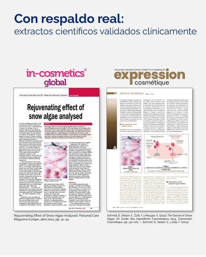 Snow Algae Cream: Crema Facial Antiedad con Alga Suiza y Células Madre - KareCo Derm