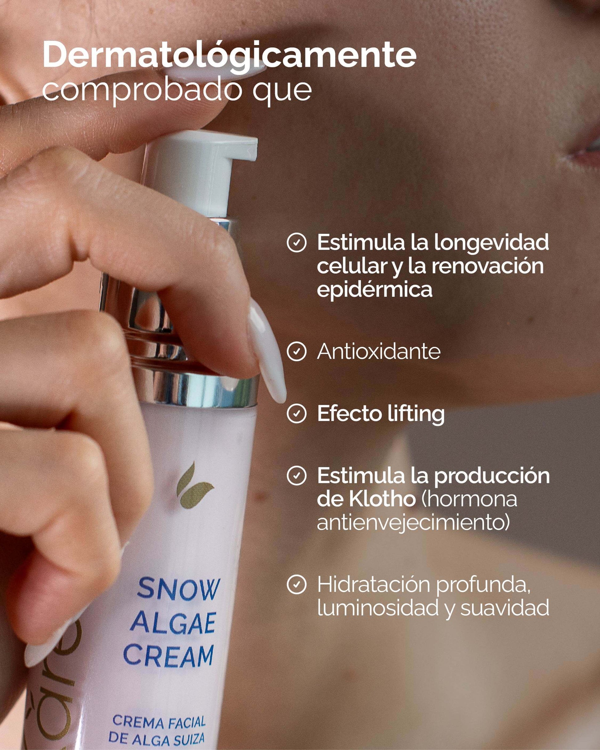 Snow Algae Cream: Crema Facial Antiedad con Alga Suiza y Células Madre - KareCo Derm